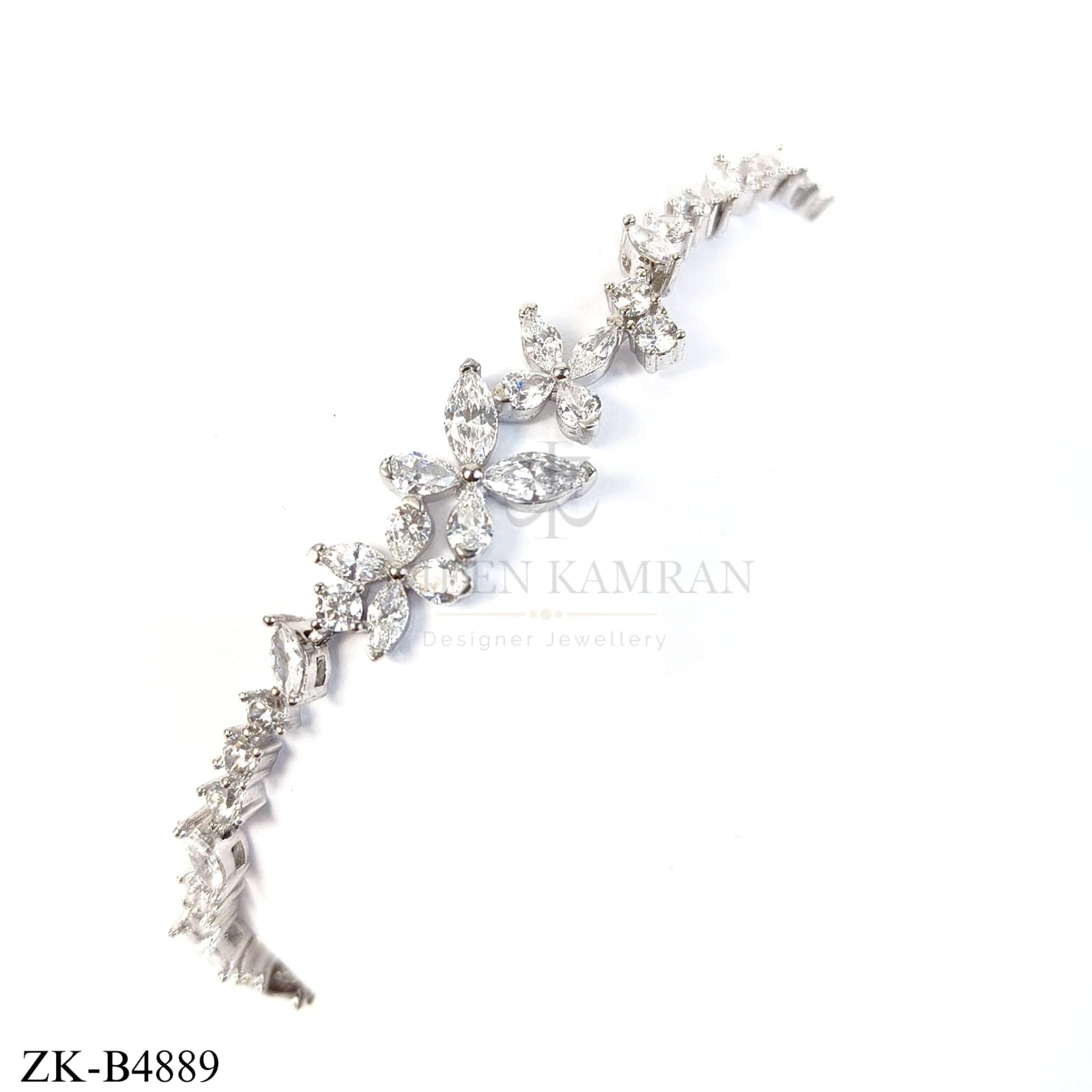 SILVER MARQUISE FLORET BRACELET