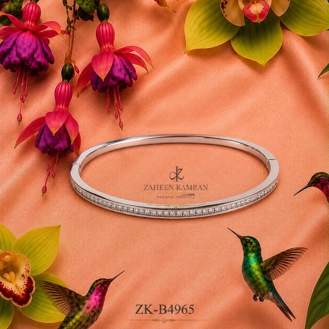 Slim Stone Bangle