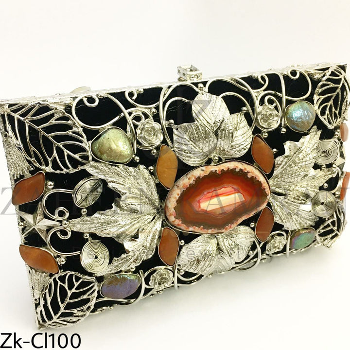 ZK silver signature clutch