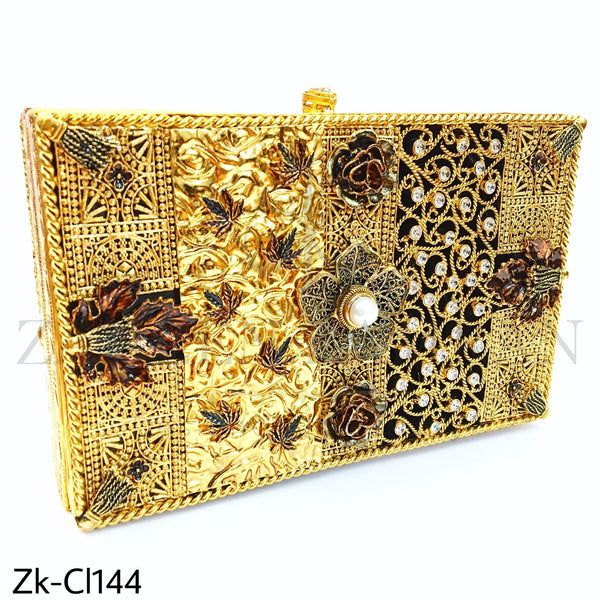 Floral party pick clutch