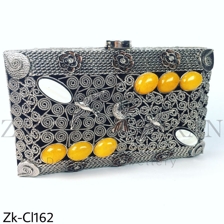 Fabulous silver clutch.