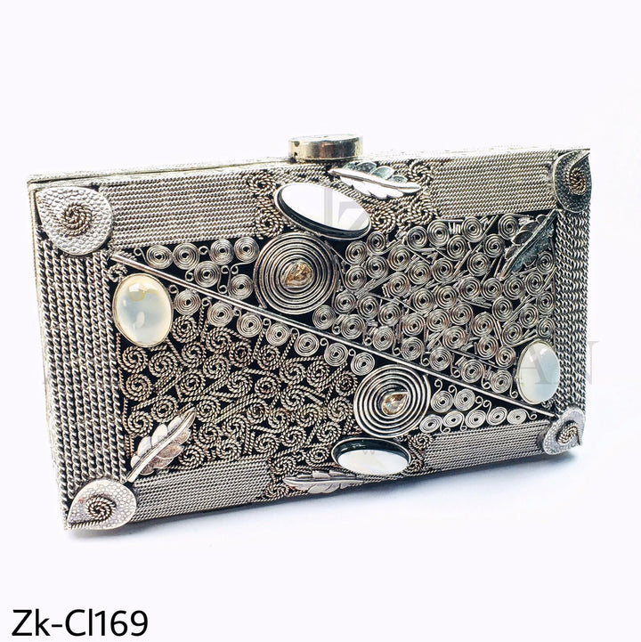 Glidden silver clutch.