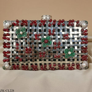 EMERALD SILVER CLUTCH