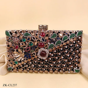 MULTI GEMSTONES CLUTCH