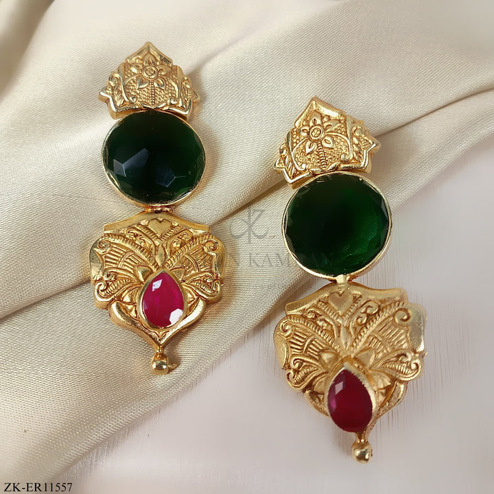 RUBY EMERALD EARRINGS