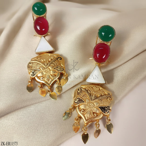 RUBY EMERALD EARRINGS