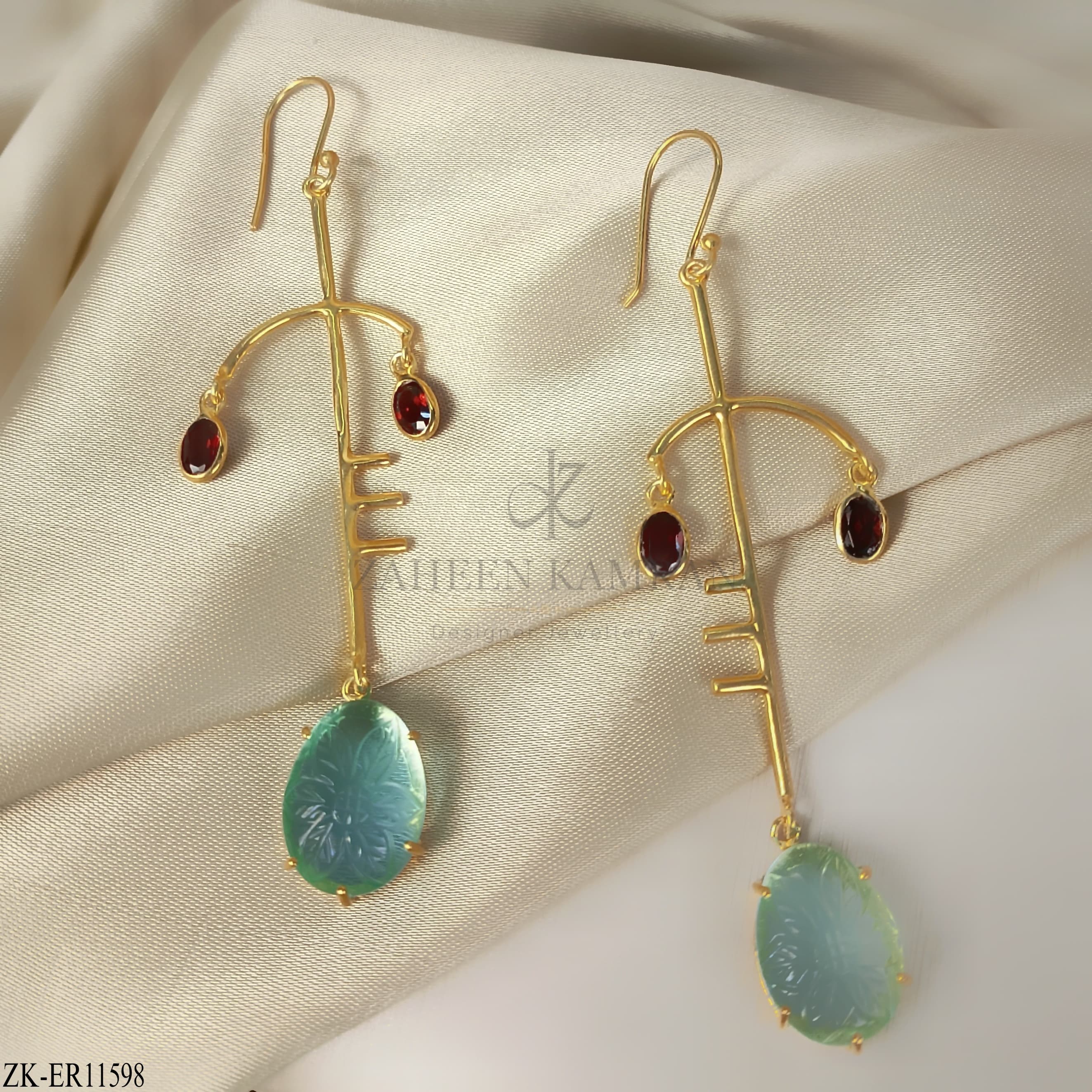 925 EMERALD EARRINGS