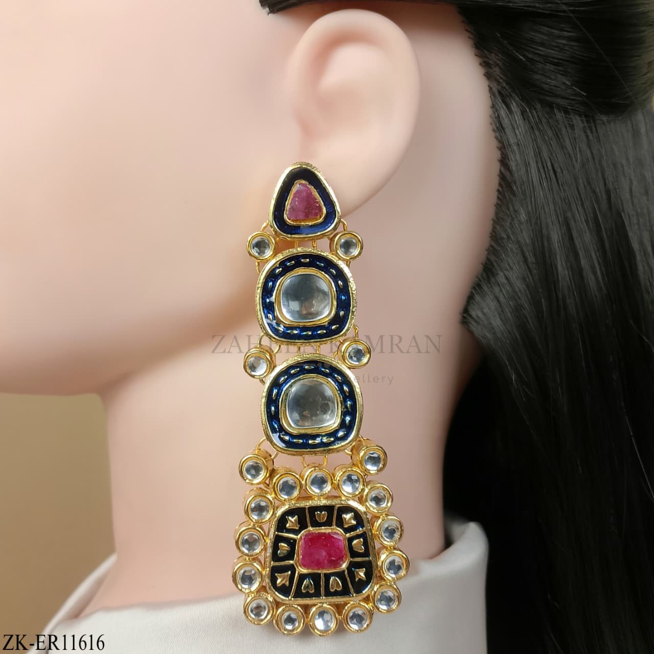KUNDAN RUBY EARRINGS