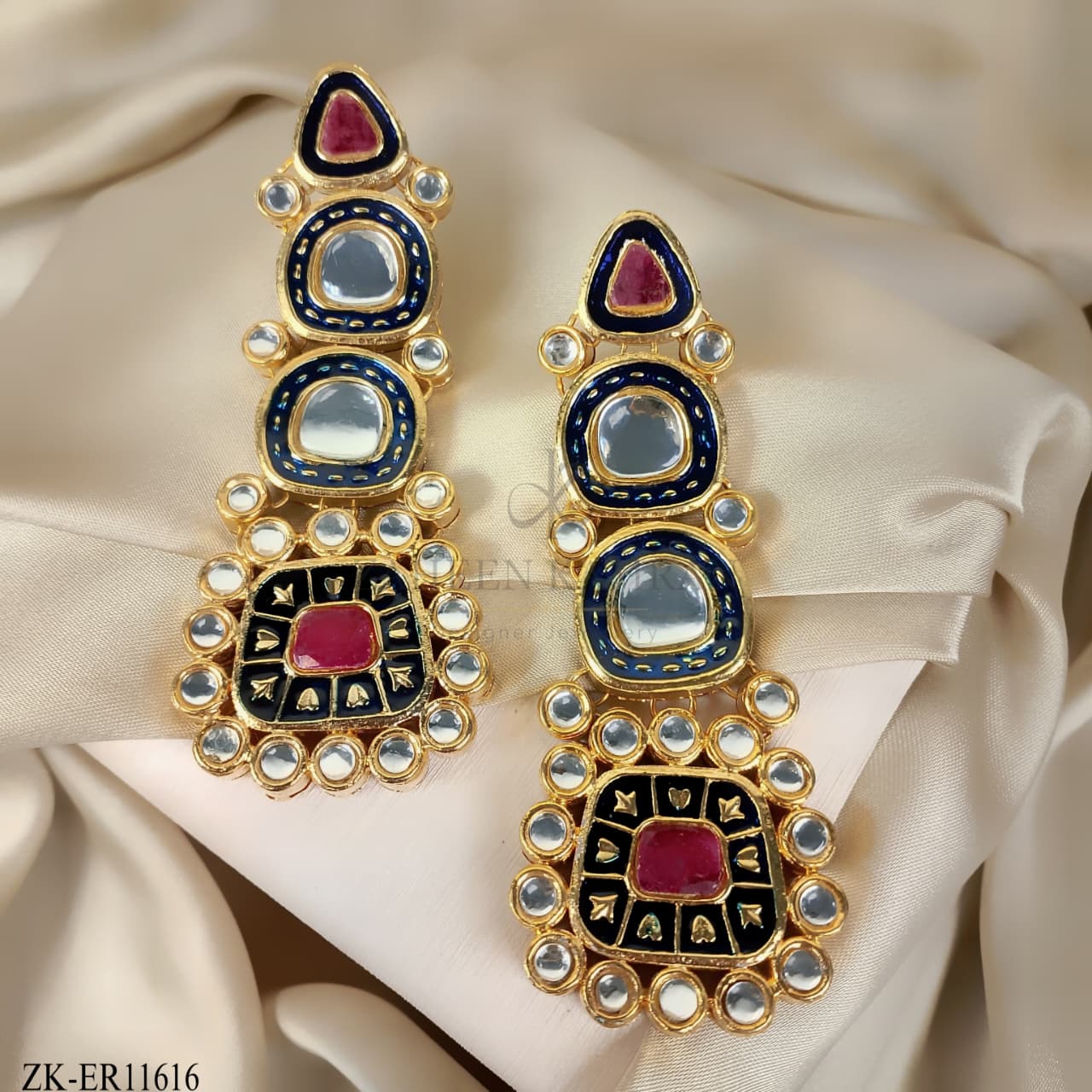 KUNDAN RUBY EARRINGS