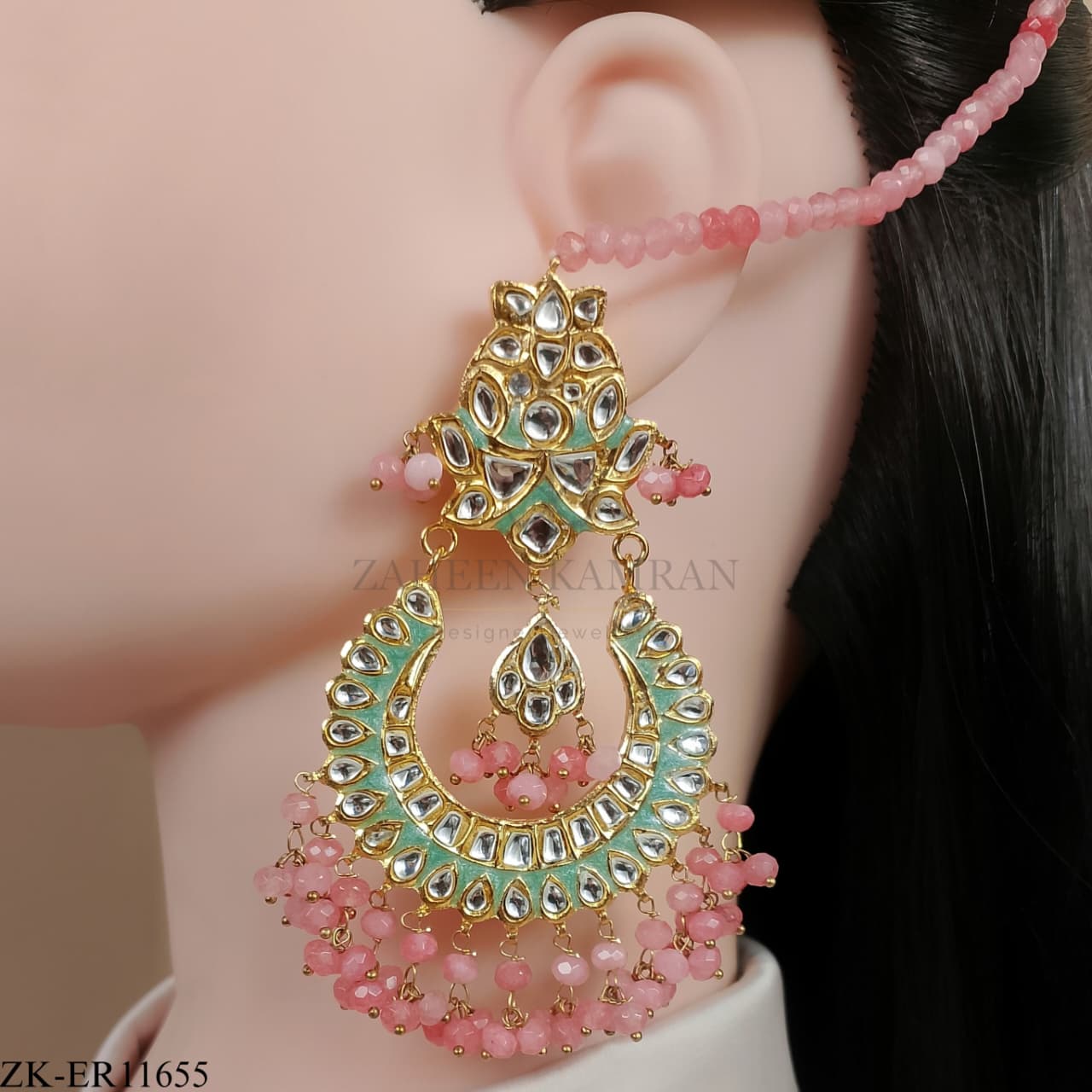 PINK STONES EARRINGS