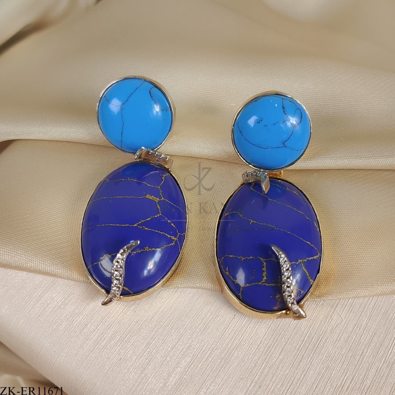 SAPPHIRE FEROZA EARRINGS