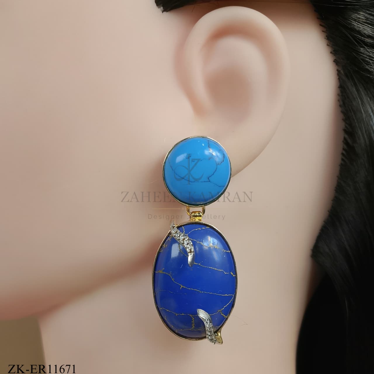 SAPPHIRE FEROZA EARRINGS