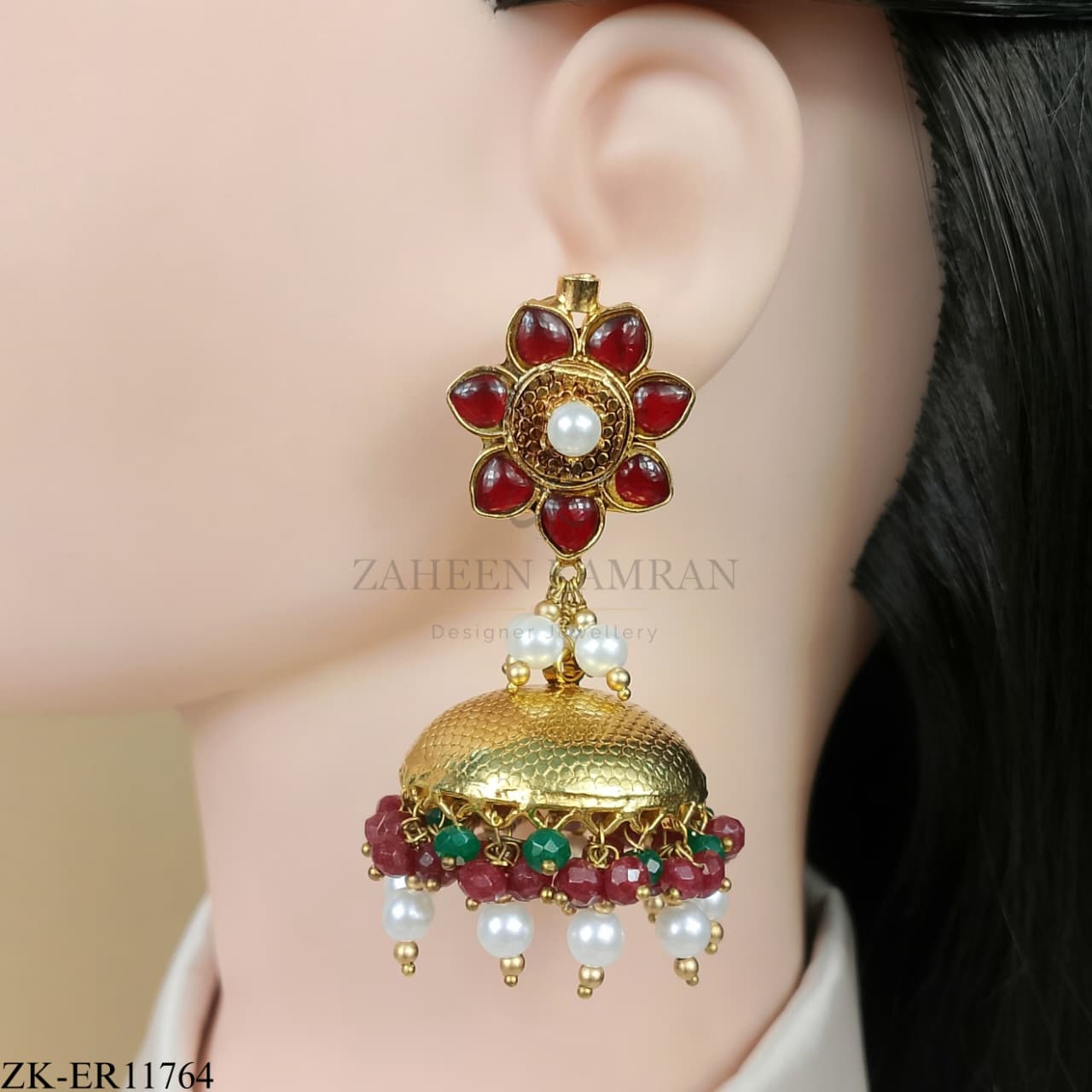 FLORA GARNET EARRINGS