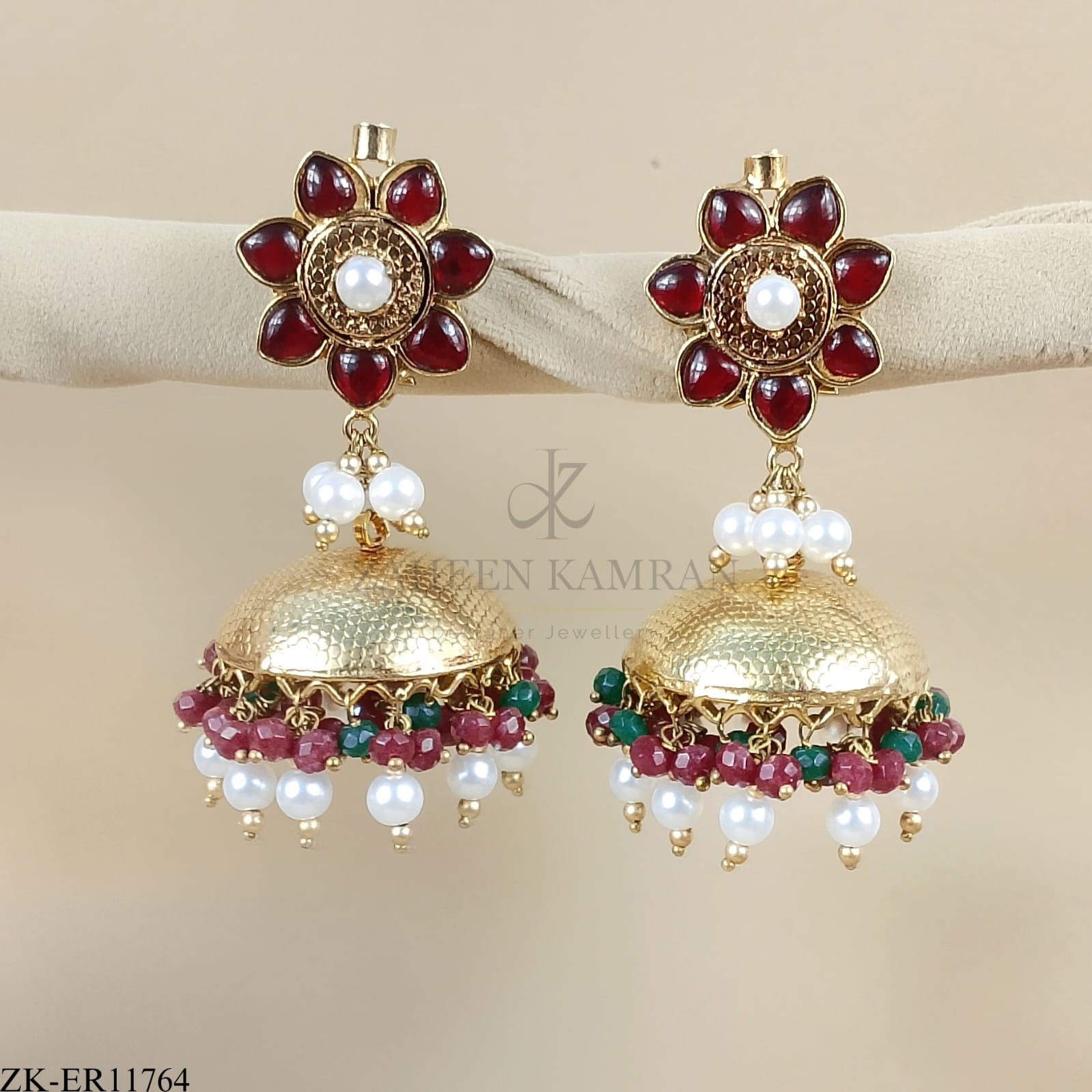 FLORA GARNET EARRINGS
