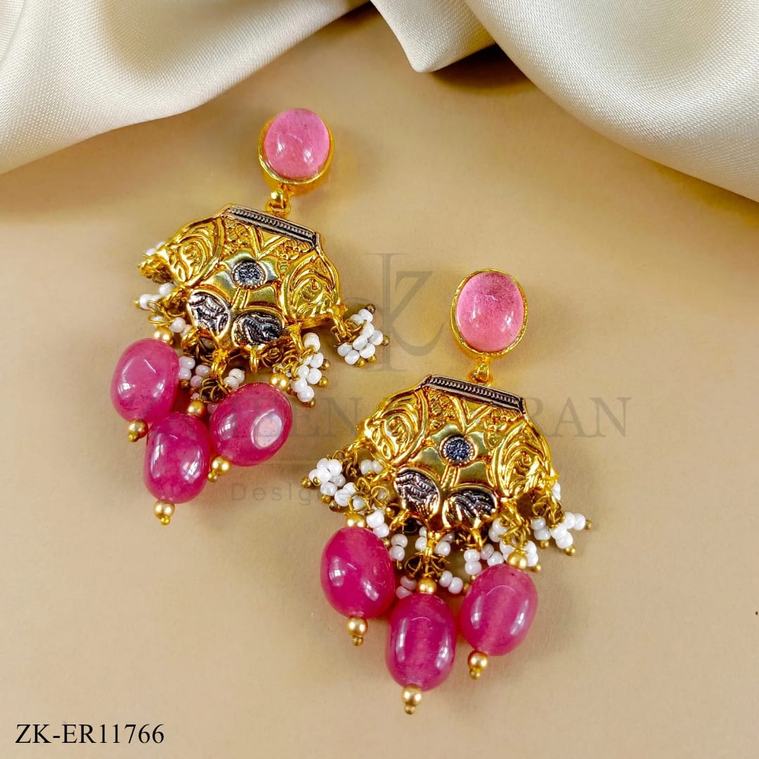PINK ZIRCONIA EARRINGS