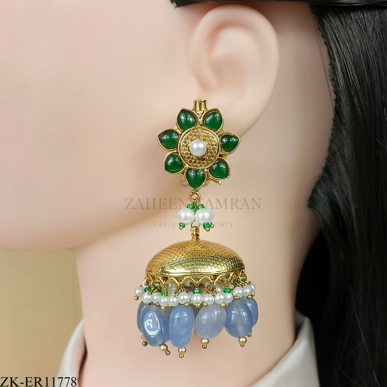 FLORA EMERALD EARRINGS