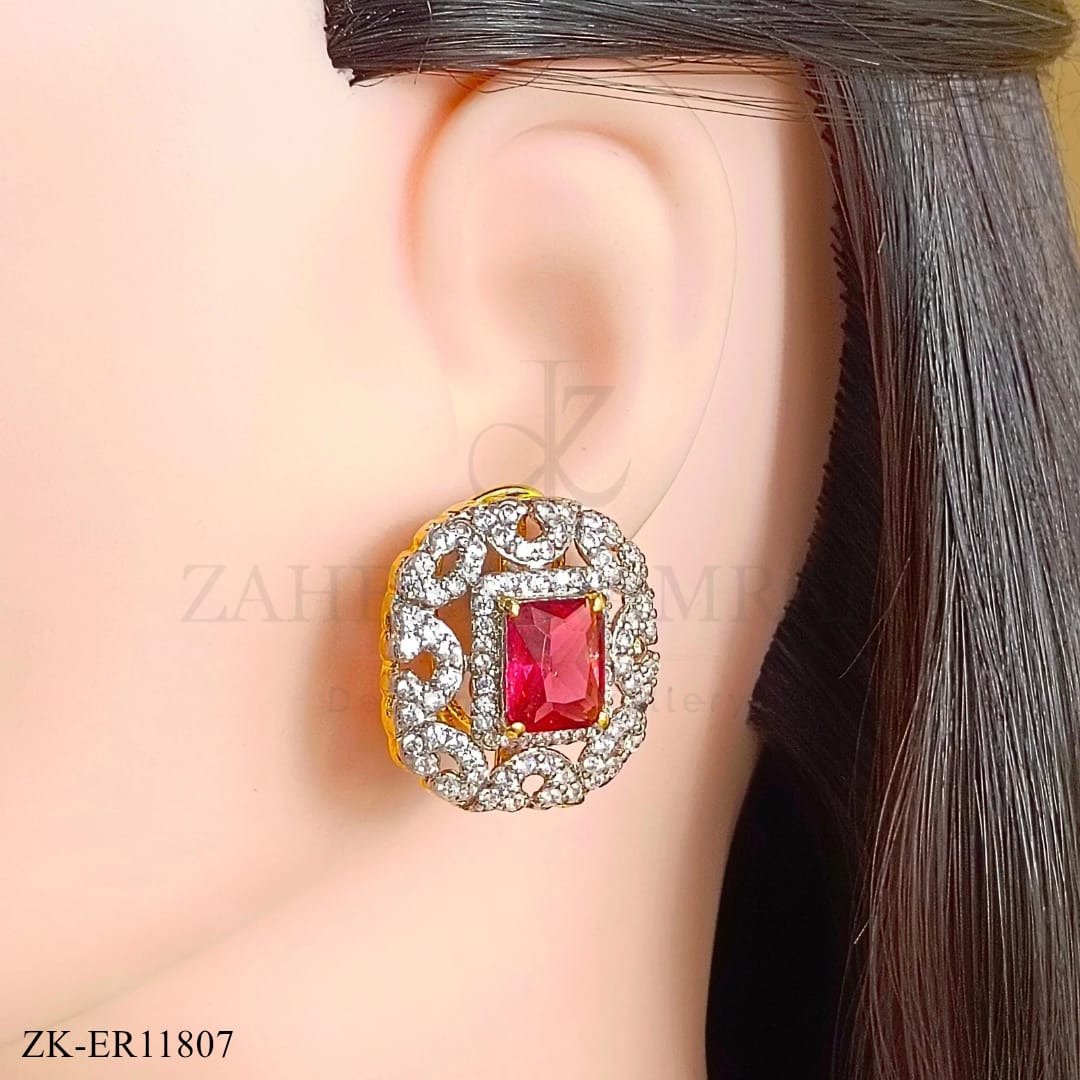 PINK ZIRCONIA EARRINGS