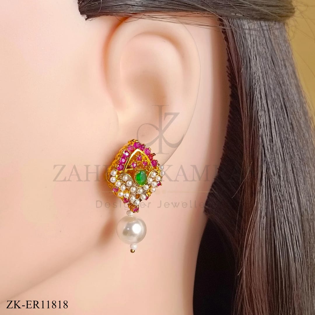 PINK ZIRCONIA EARRINGS