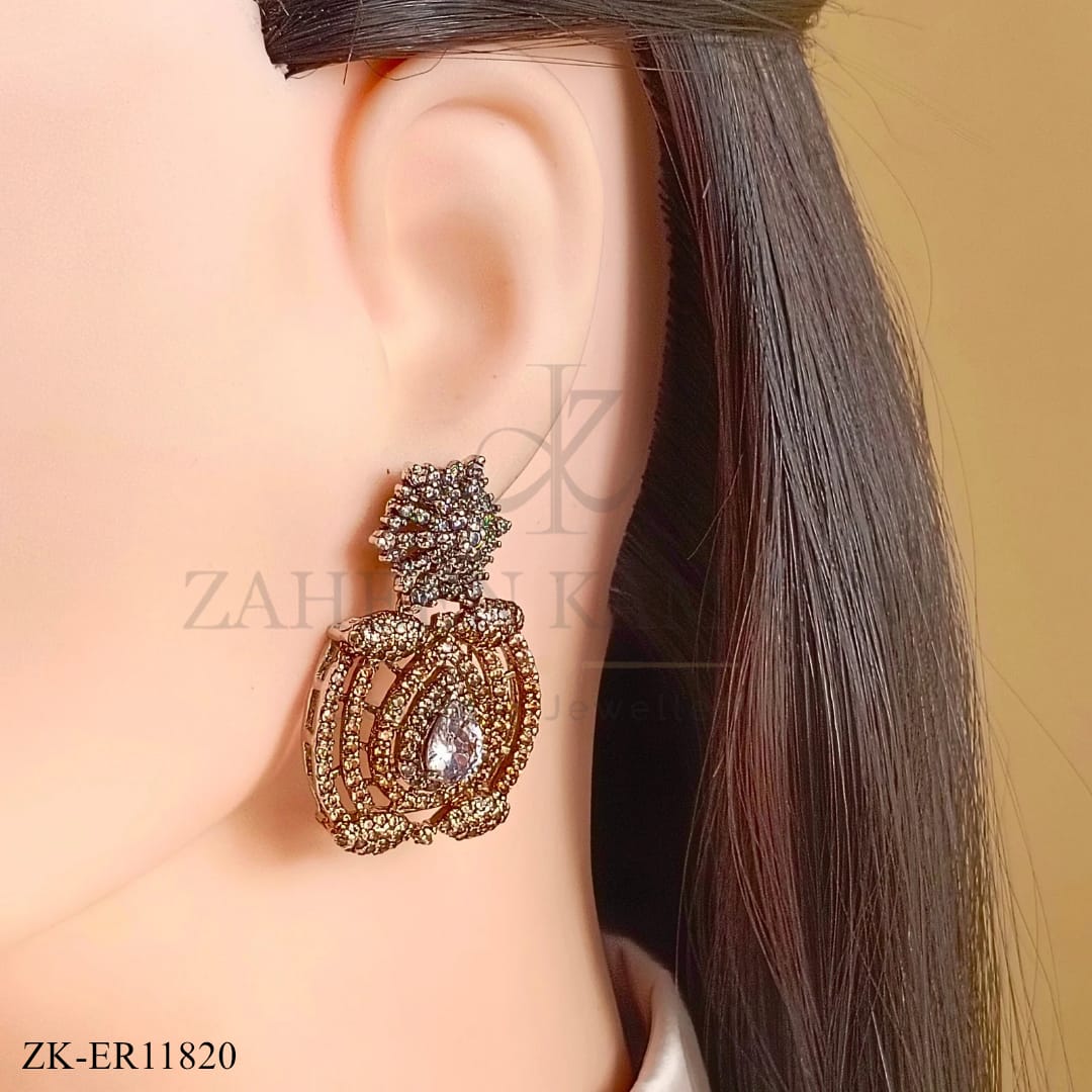 SMOKY STONES EARRINGS