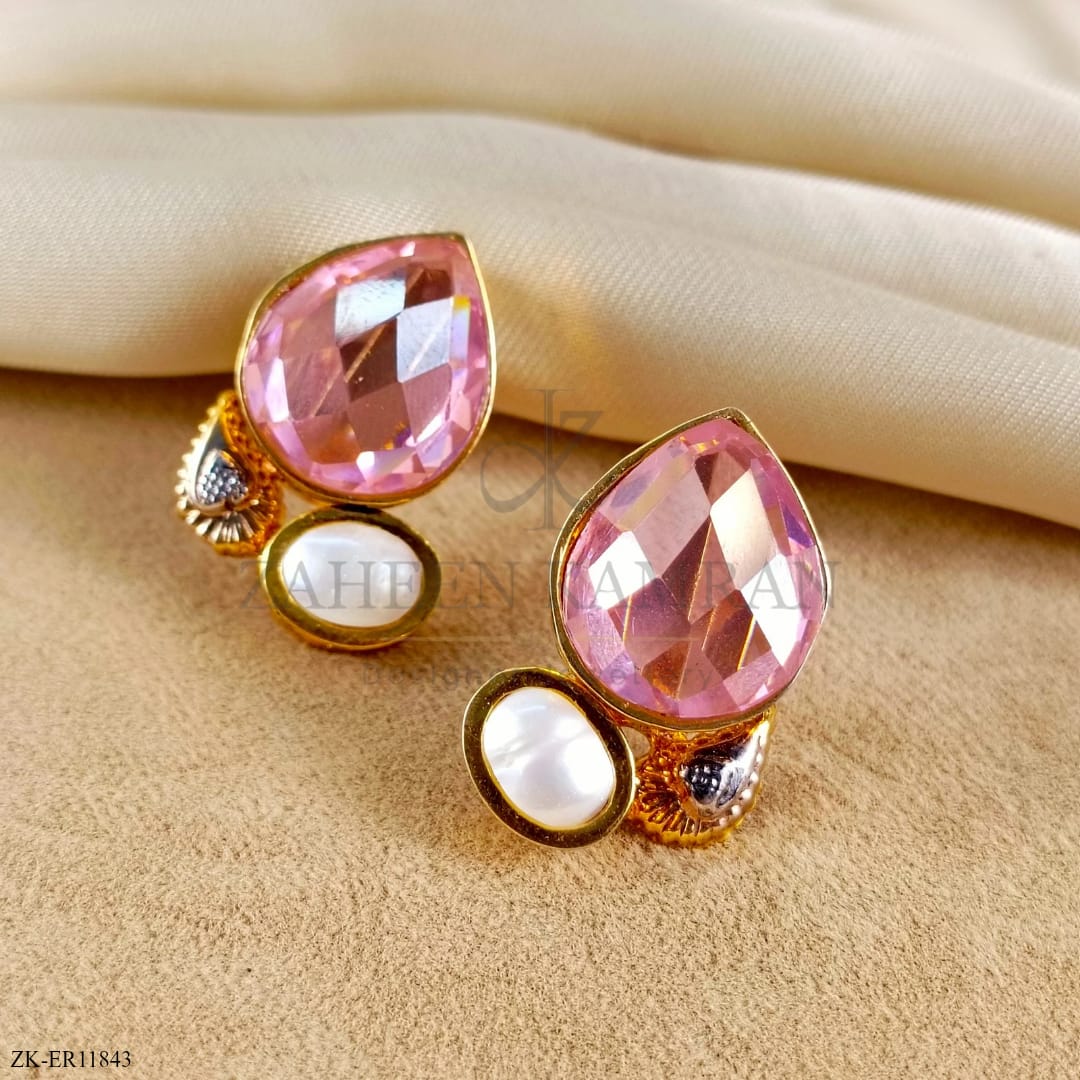 PINK ZIRCONIA EARRINGS