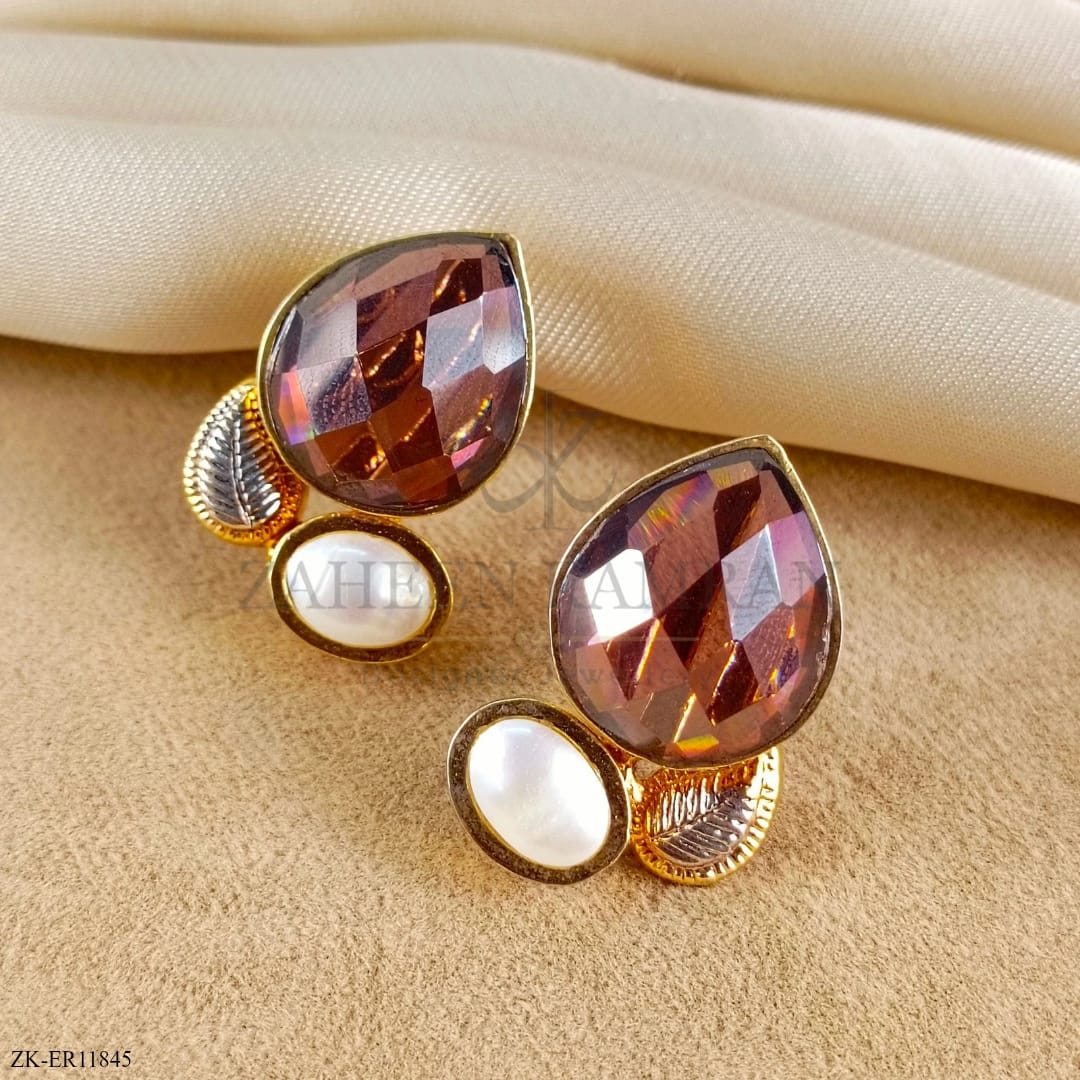 COFFEE STONES EARRINGS