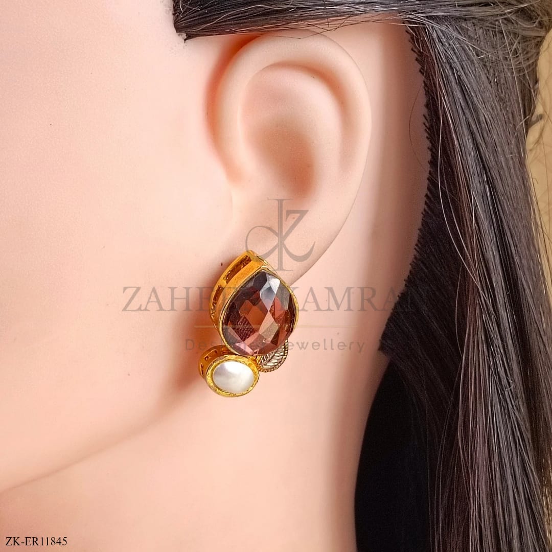 COFFEE STONES EARRINGS