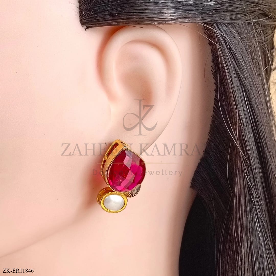 PINK ZIRCONIA EARRINGS
