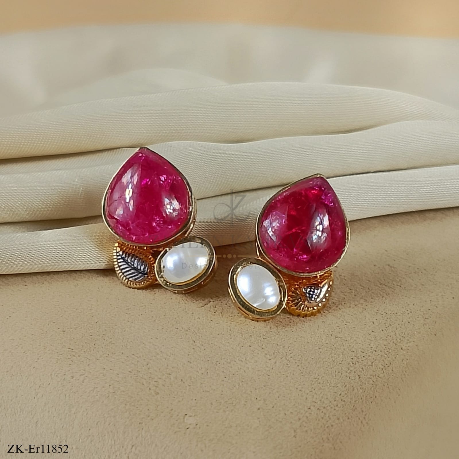 PINK ZIRCONIA EARRINGS