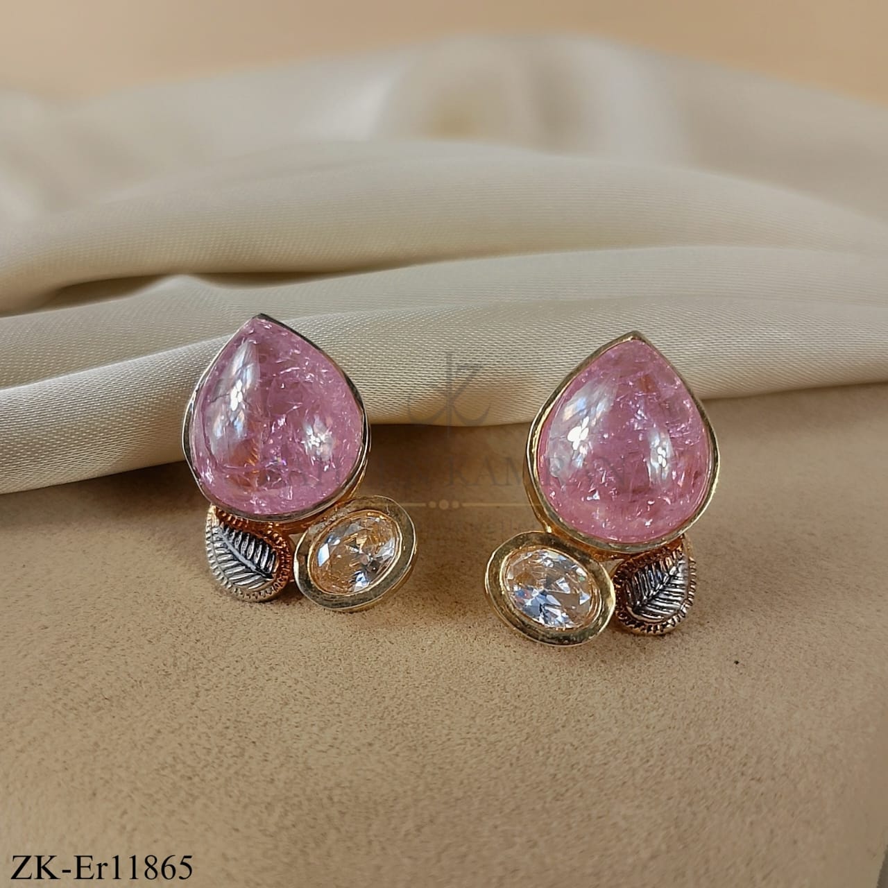 PINK ZIRCONIA EARRINGS