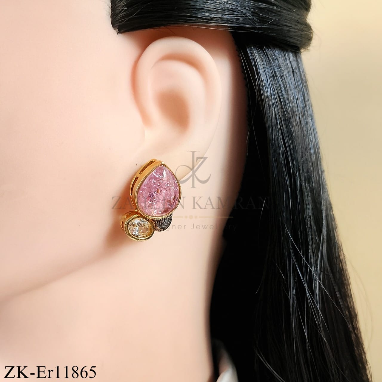 PINK ZIRCONIA EARRINGS