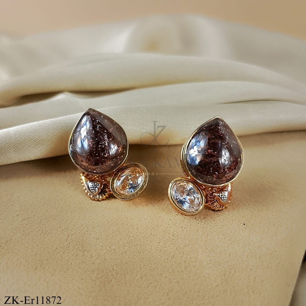 COFFEE STONES EARRINGS