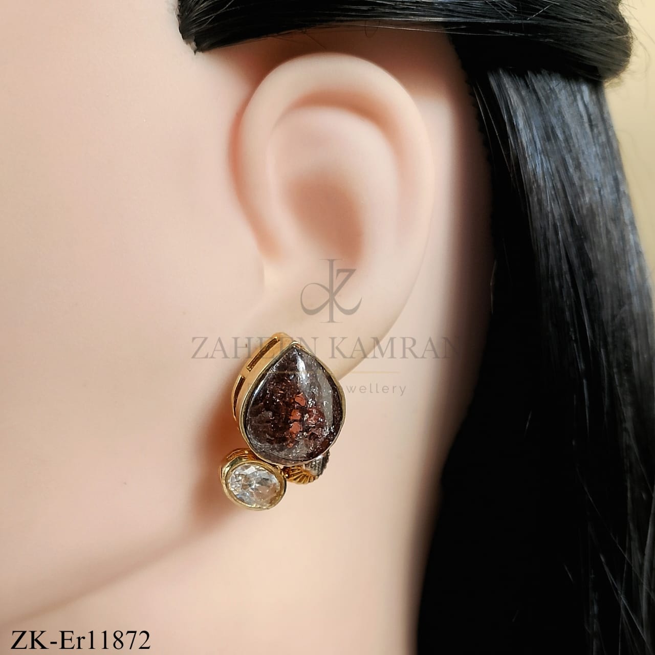 COFFEE STONES EARRINGS