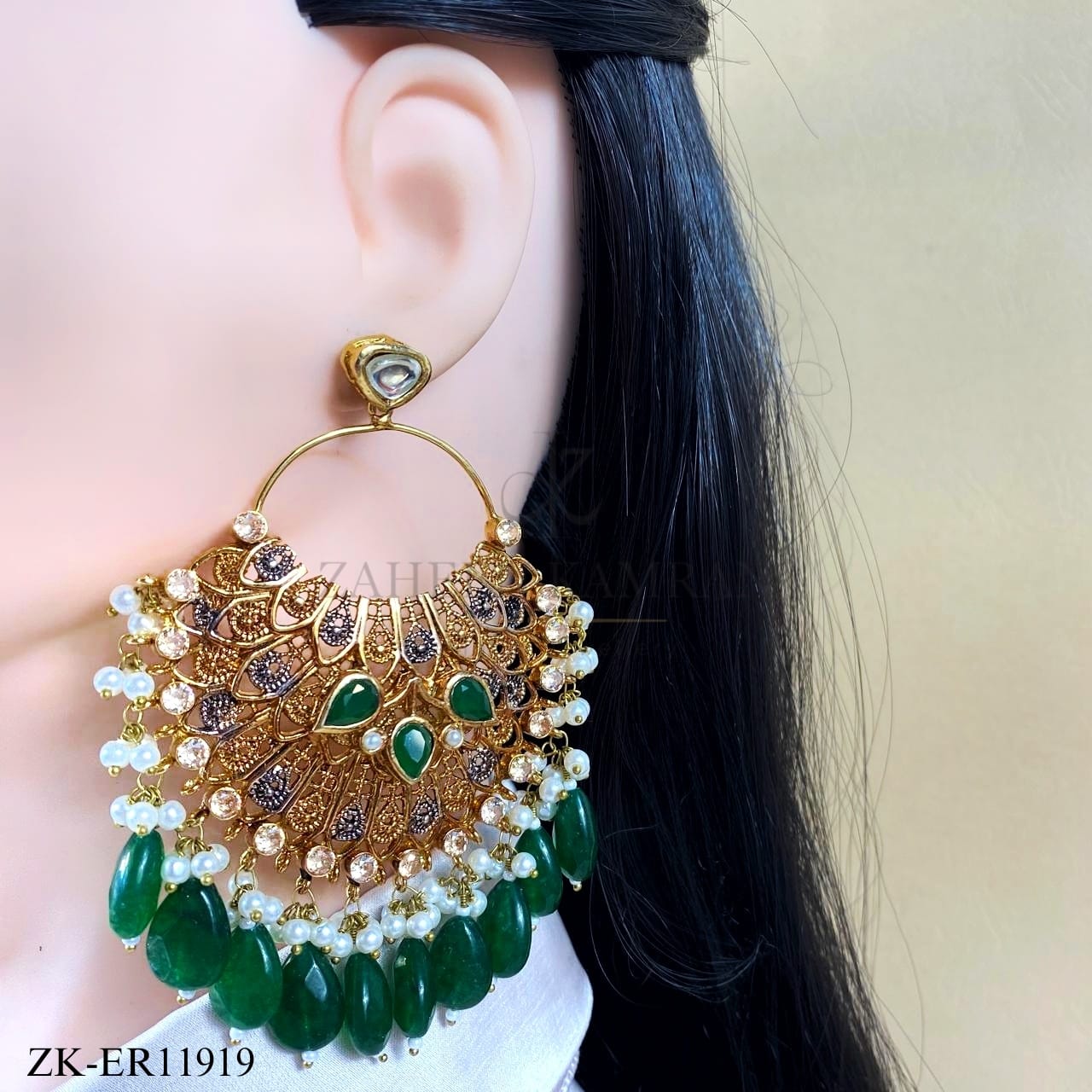 ANTIQUE EMERALD EARRINGS