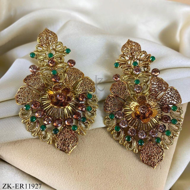 ANTIQUE FLORAL EARRINGS