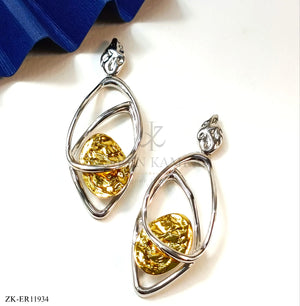 GOLDEN AND SILVER EARRINGS