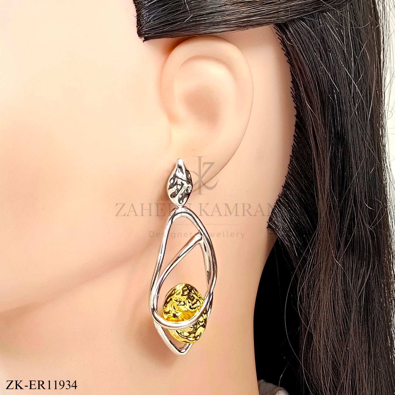 GOLDEN AND SILVER EARRINGS