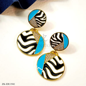 ZEBRA STYLE EARRINGS