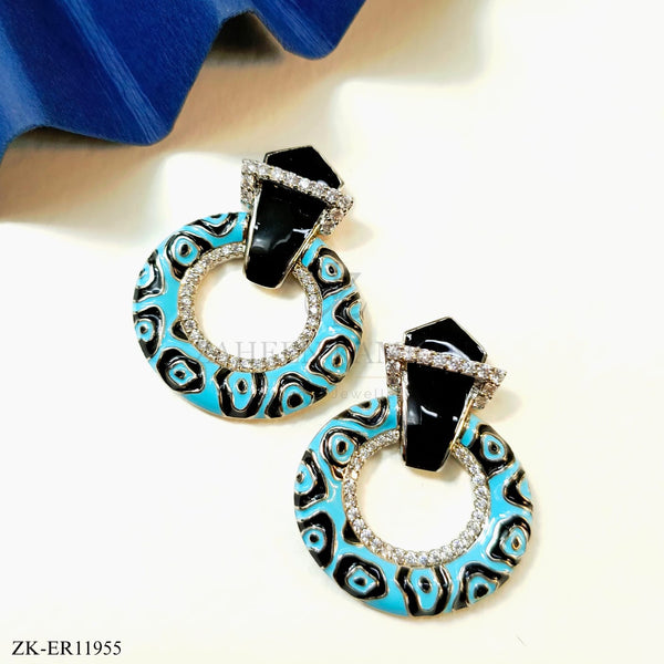 MEENAKARI SILVER EARRINGS