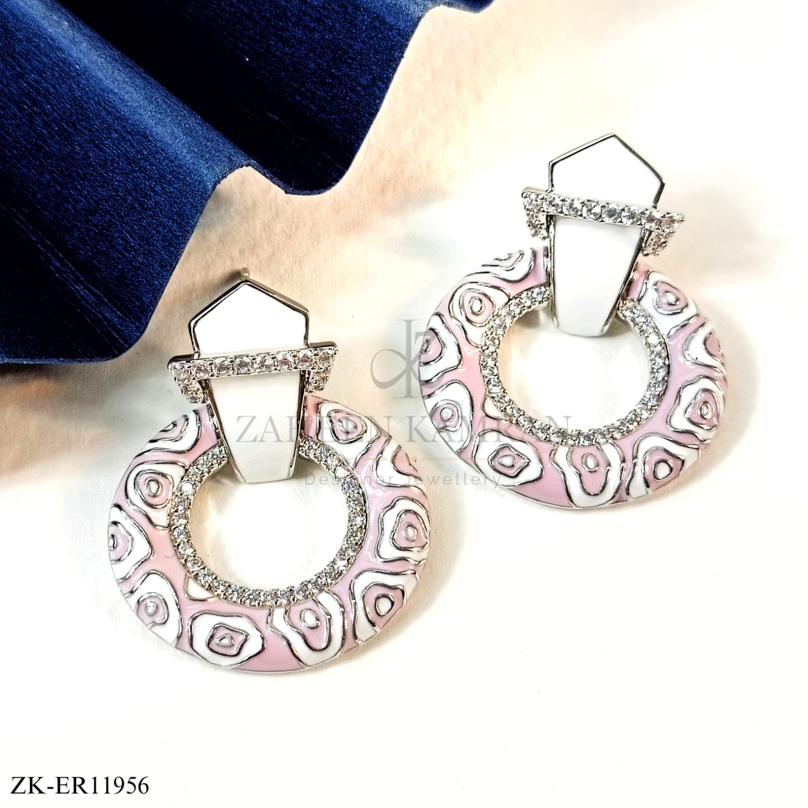 MEENAKARI SILVER EARRINGS