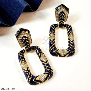 BLUE MEENAKARI EARRINGS