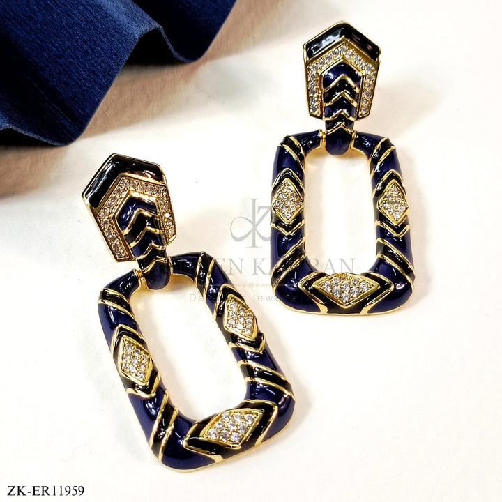 BLUE MEENAKARI EARRINGS