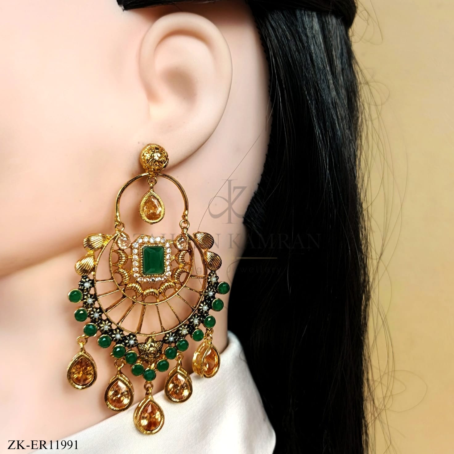 ANTIQUE EMERALD EARRINGS