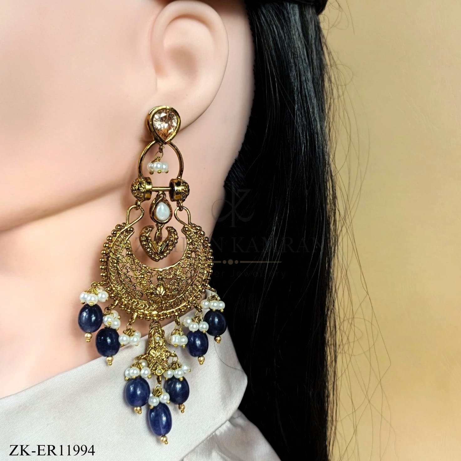 ANTIQUE SAPPHIRE EARRINGS
