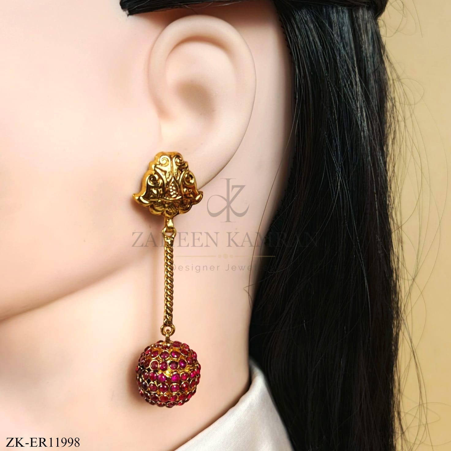 PINK ZIRCONIA EARRINGS