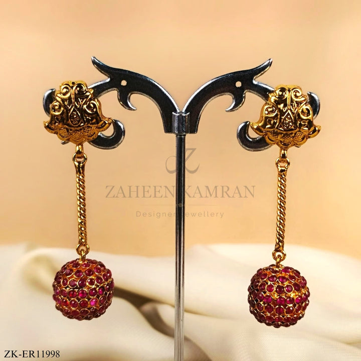 PINK ZIRCONIA EARRINGS