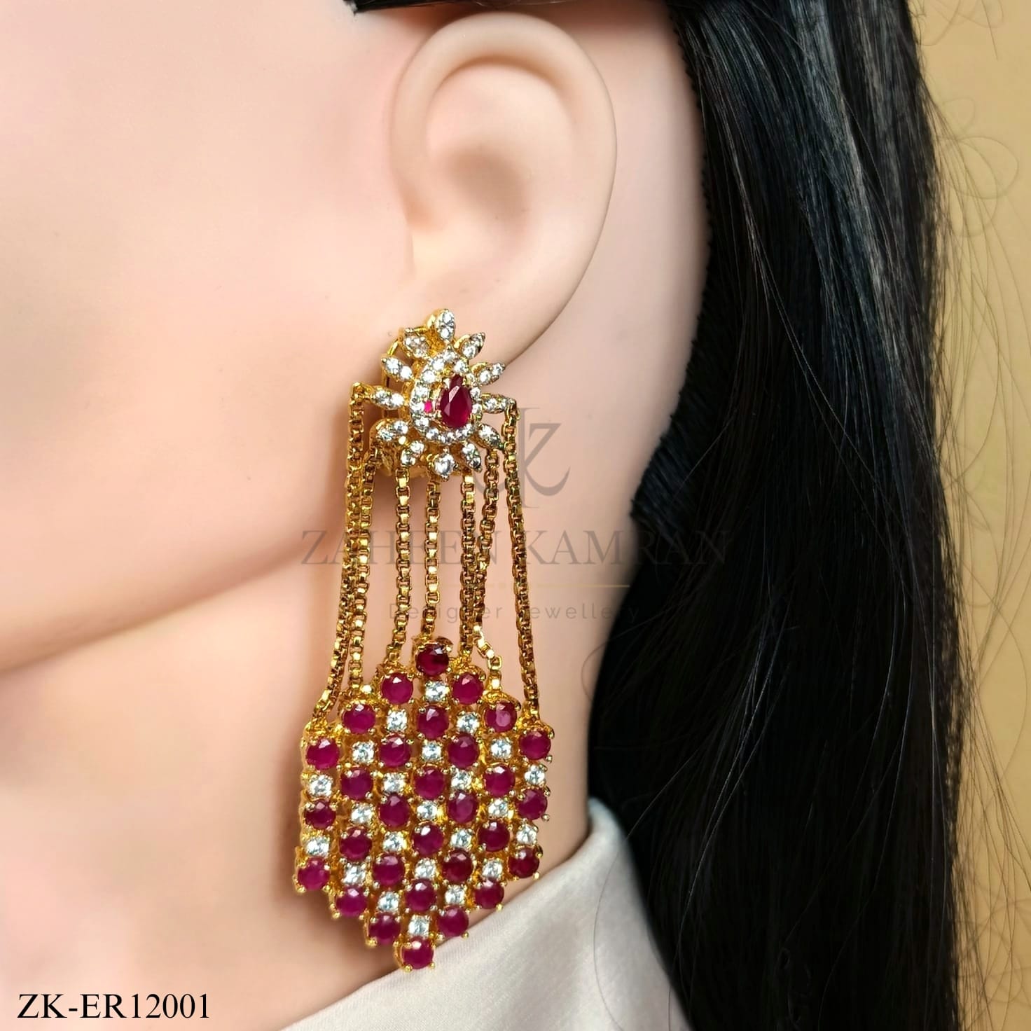 PINK ZIRCONIA EARRINGS