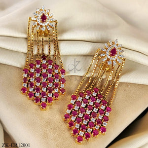 PINK ZIRCONIA EARRINGS