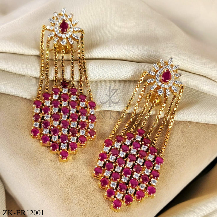 PINK ZIRCONIA EARRINGS