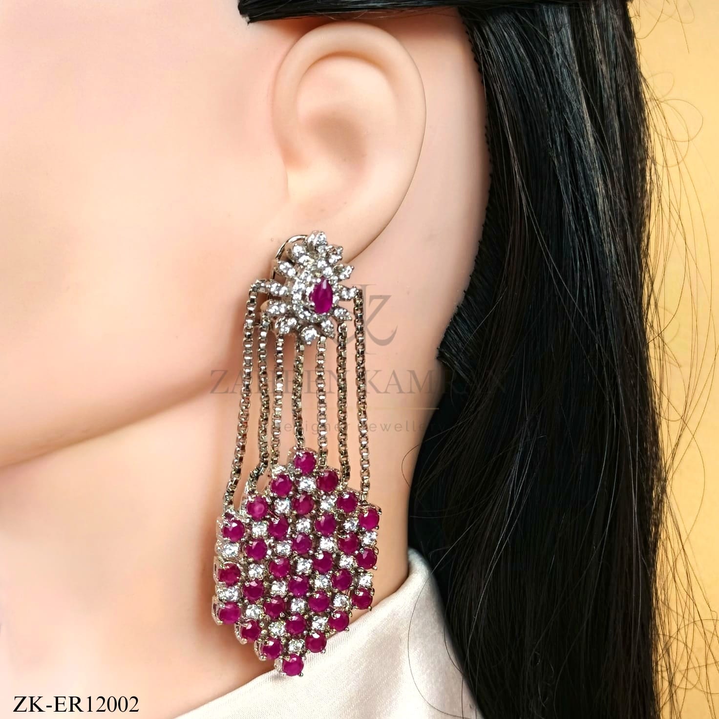 PINK ZIRCONIA EARRINGS