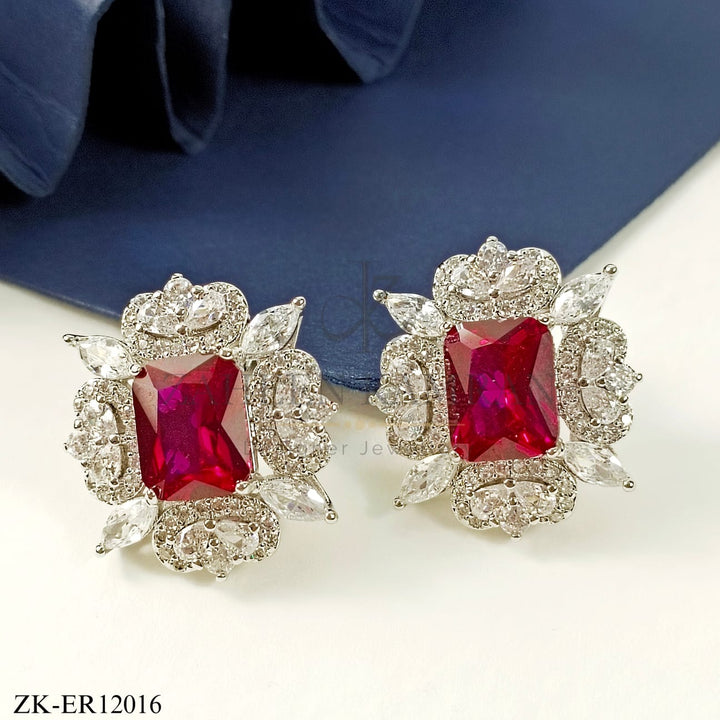 PINK ZIRCONIA EARRINGS